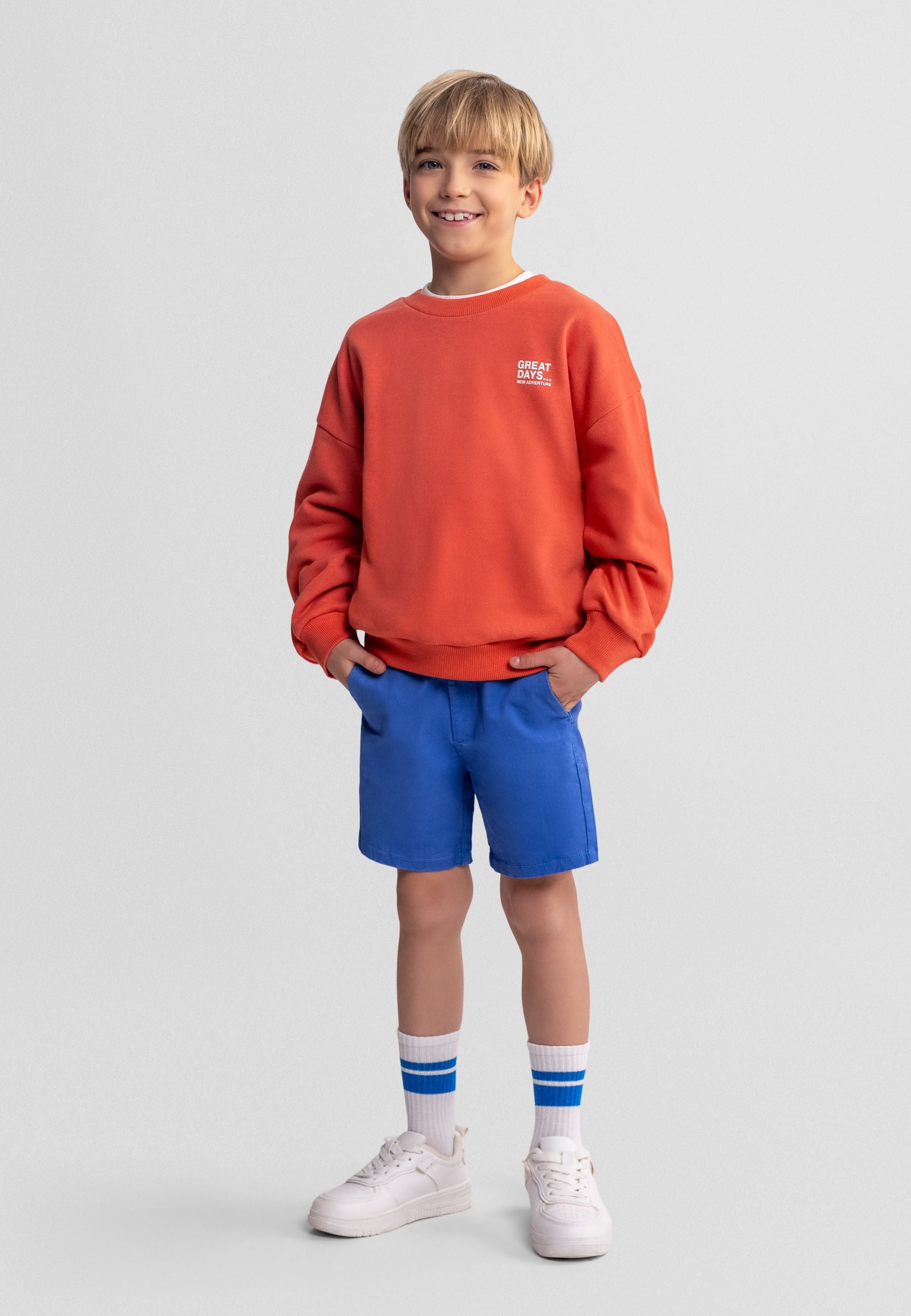 Chino Shorts 2-Pack, Blue Navy - 1