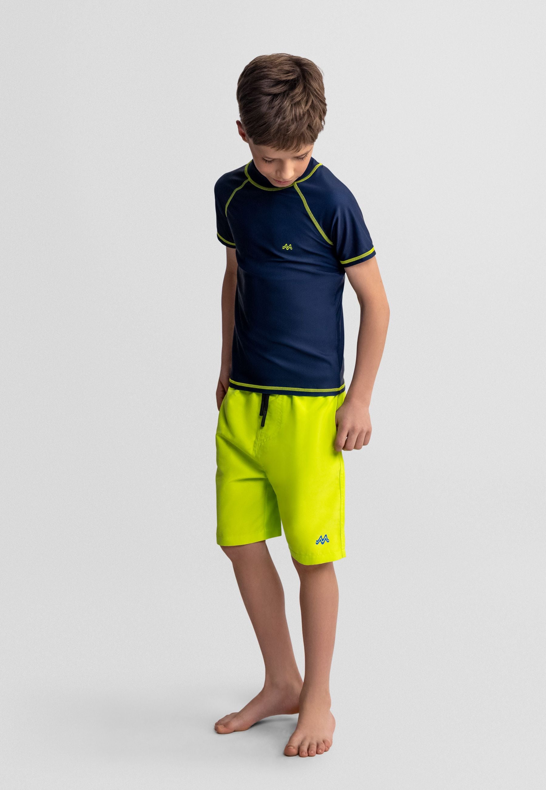 Swim Shorts 2-Pack, Blue & Lime, Quick Dry - 1