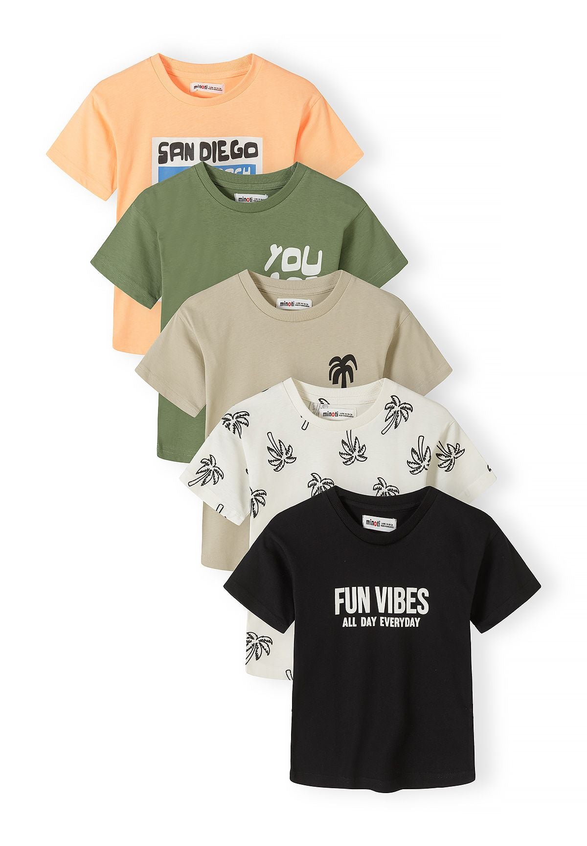 Short Sleeve T-Shirts 5-Pack, Graphic Print, Multi - 1