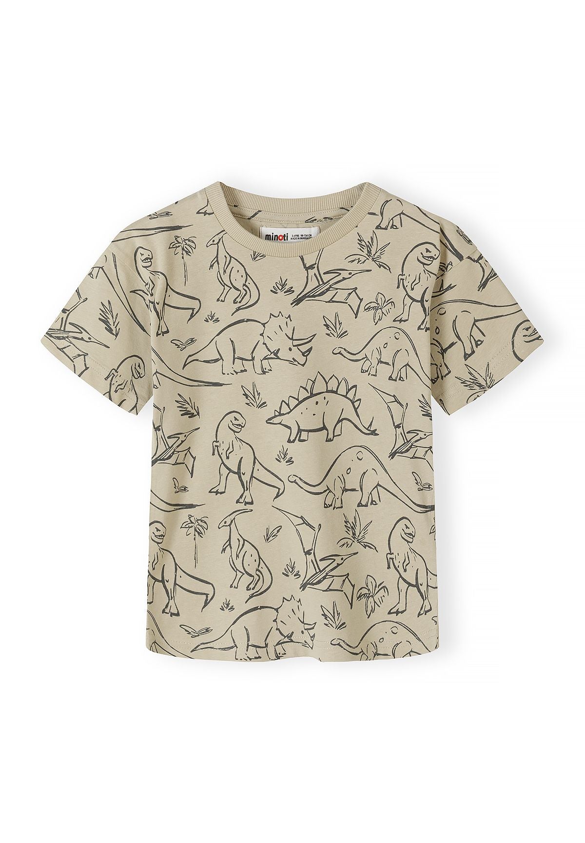 T-Shirts 5-Pack, Dinosaur Print, Mixed Colours - 4