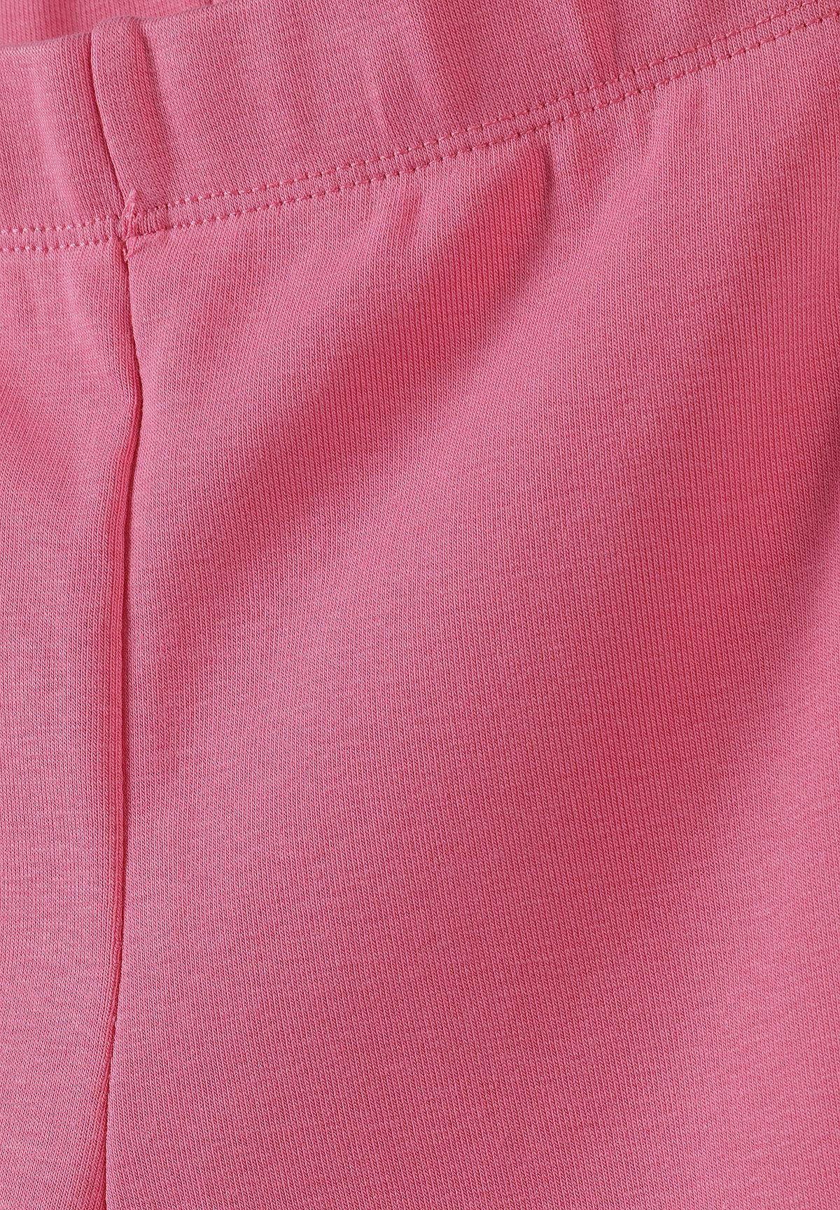 Oversized T-Shirt & Ribbed Shorts Set, California Print, Pink - 5