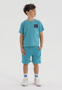 Boys Teal T-Shirt and Shorts Set 3 to 15 Years