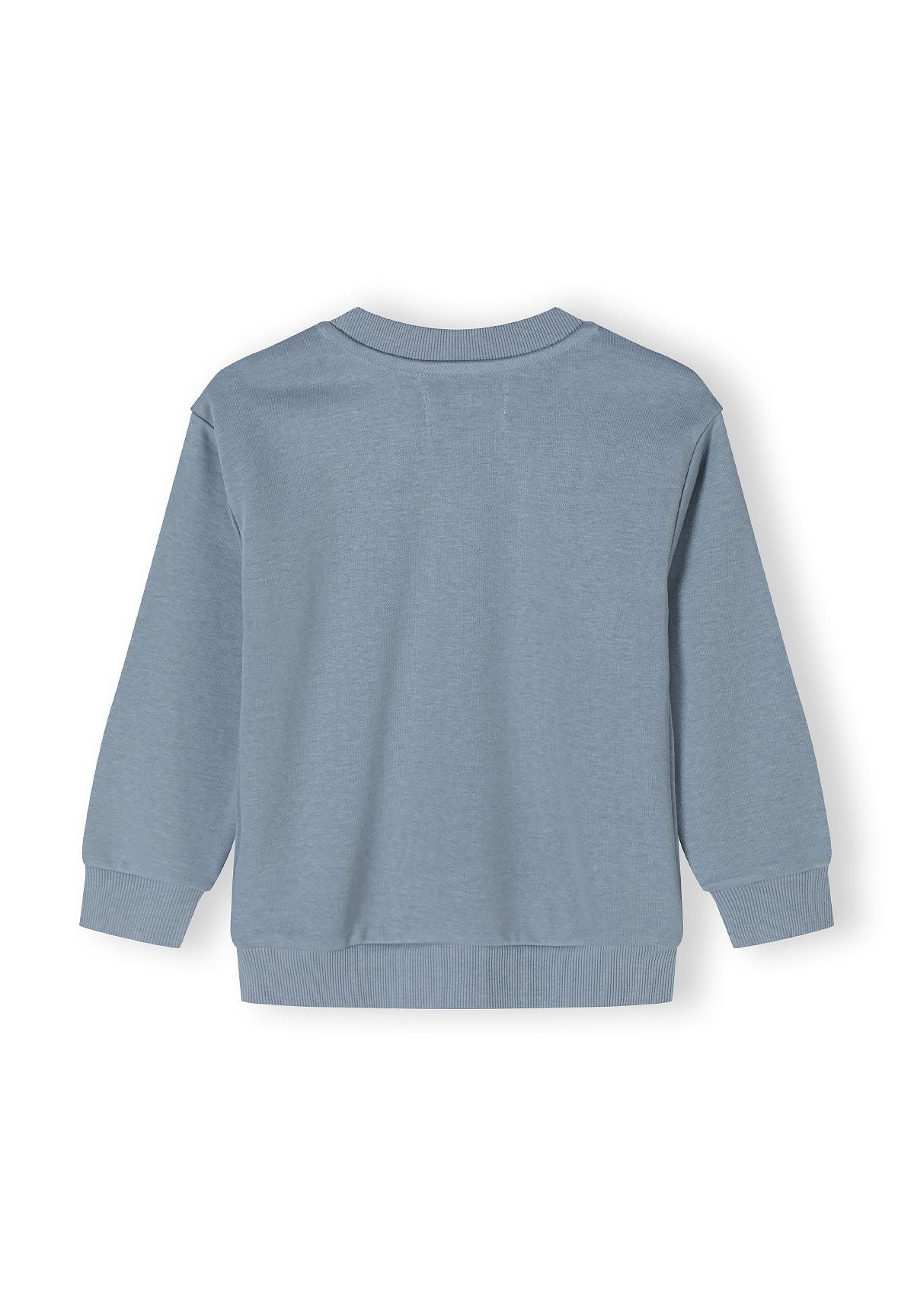 Crew Neck Sweatshirt, Dusty Blue, Kangaroo Pocket - 3