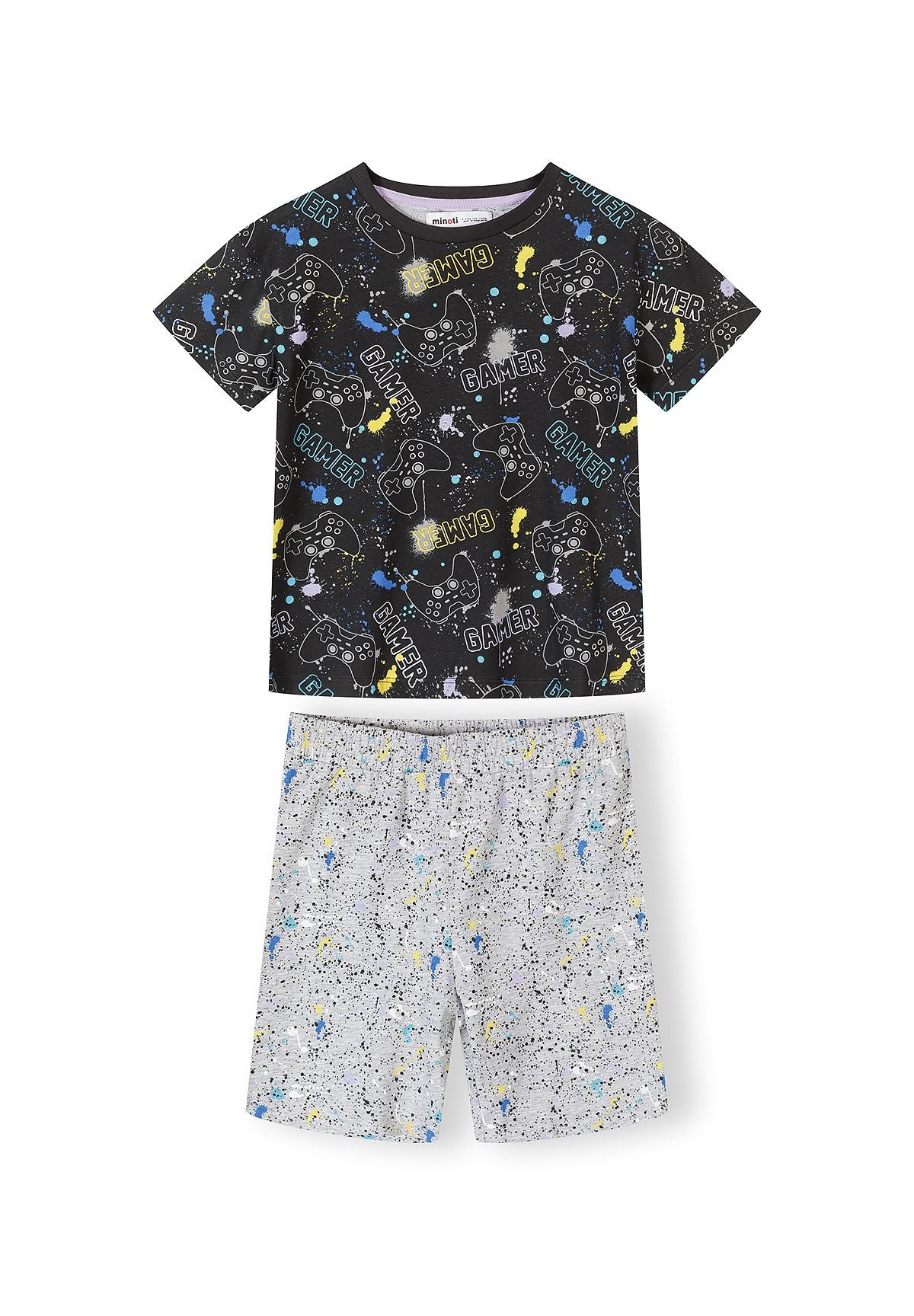 Pajamas Set 2-Pack Gaming Print Black Grey - 3