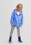 Girls waterproof blue rain jacket 12 months to 7 years