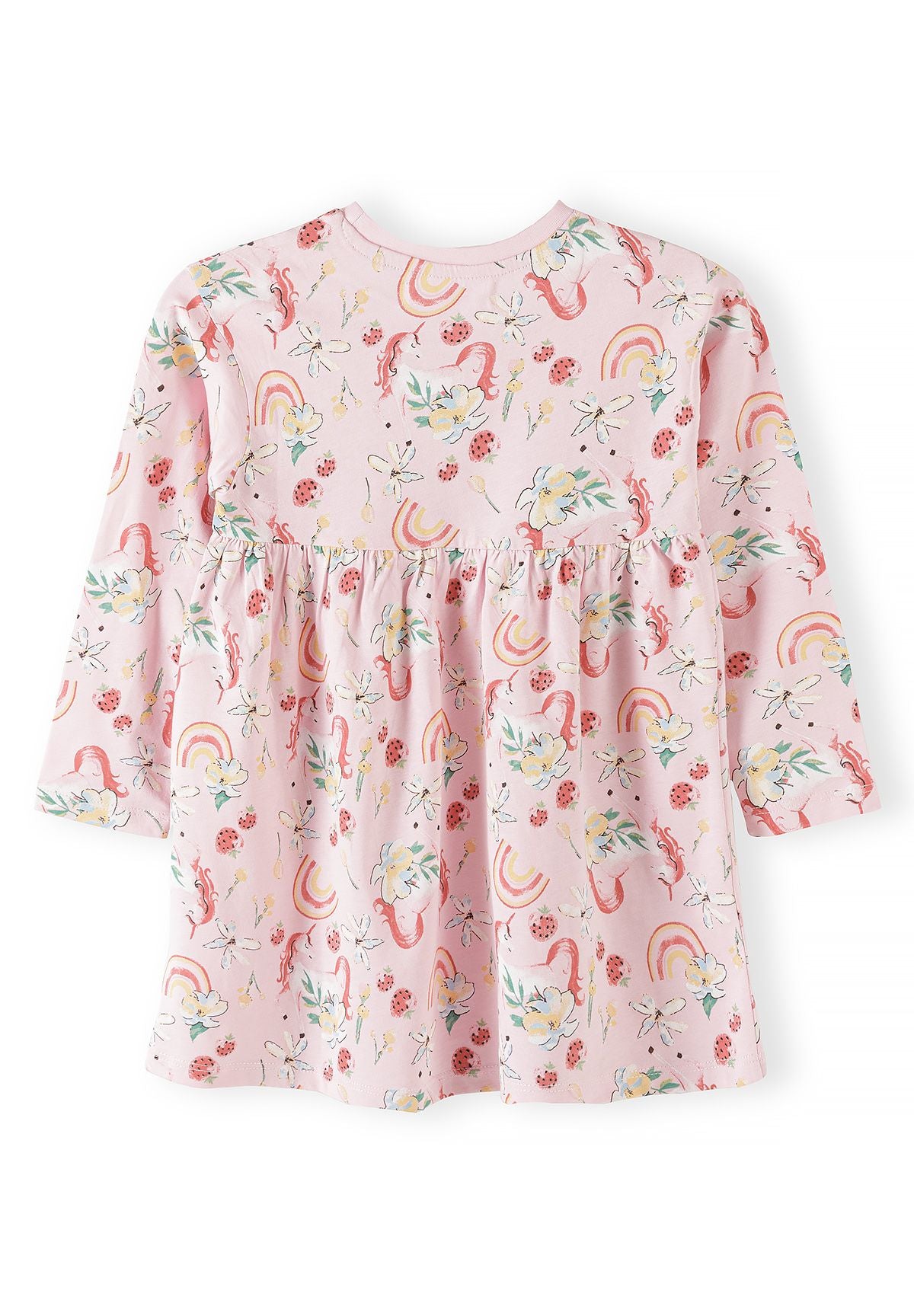 Long Sleeve Dresses 2-Pack, Unicorn Rainbow Print, Pink Blue - 4