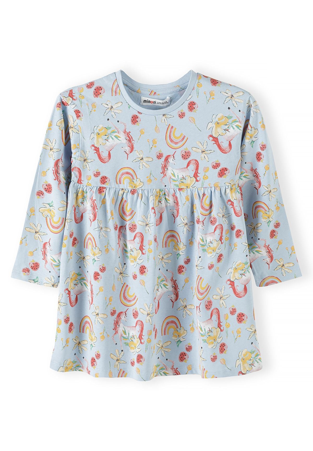 Long Sleeve Dresses 2-Pack, Unicorn Rainbow Print, Pink Blue - 5