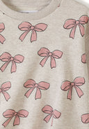 Mädchen Sweatshirt 2er-Pack Hasen- und Schleifen-Print Pink und Beige 3m-7j