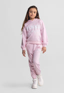 Girls Tracksuit Light Pink Hooded Joggers 3y-15y