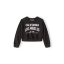 Girls Black Jogging Suit with Crew Neck Jacket and Loose Fit Trousers 3 to 15 Years