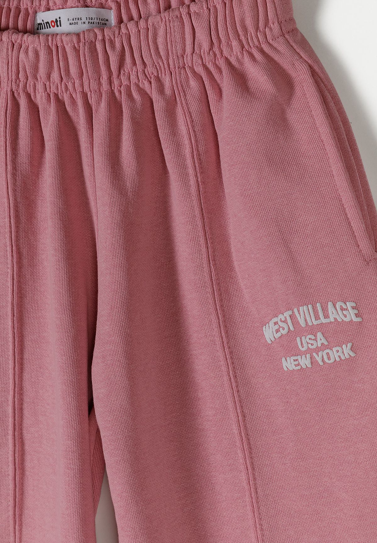 Tracksuit Set Wide-Leg, Pink, West Village Print - 6