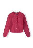 Girls slim fit pink cardigan breathable viscose 3-15 years