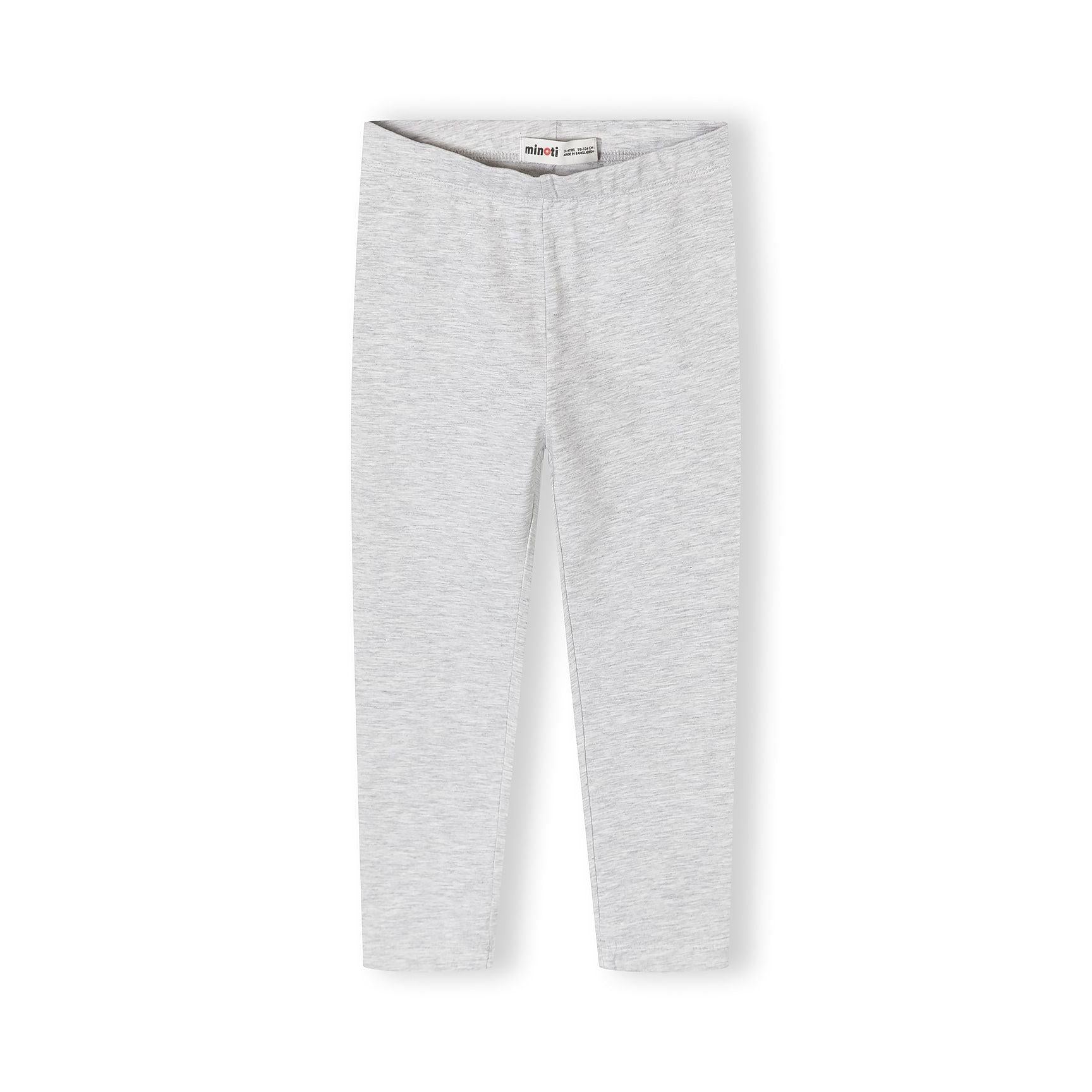 Single mint green leggings laid flat showing full length with white Minoti label at waistband on white background