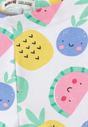 Girls 3-pack fruit print capri leggings blue apricot white 3m-7y