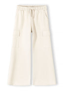 Girls wide leg joggers beige with cargo pockets 7-15 years