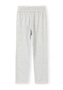 Light grey wide leg joggers with elasticated waist for kids, featuring a soft viscose blend fabric design.