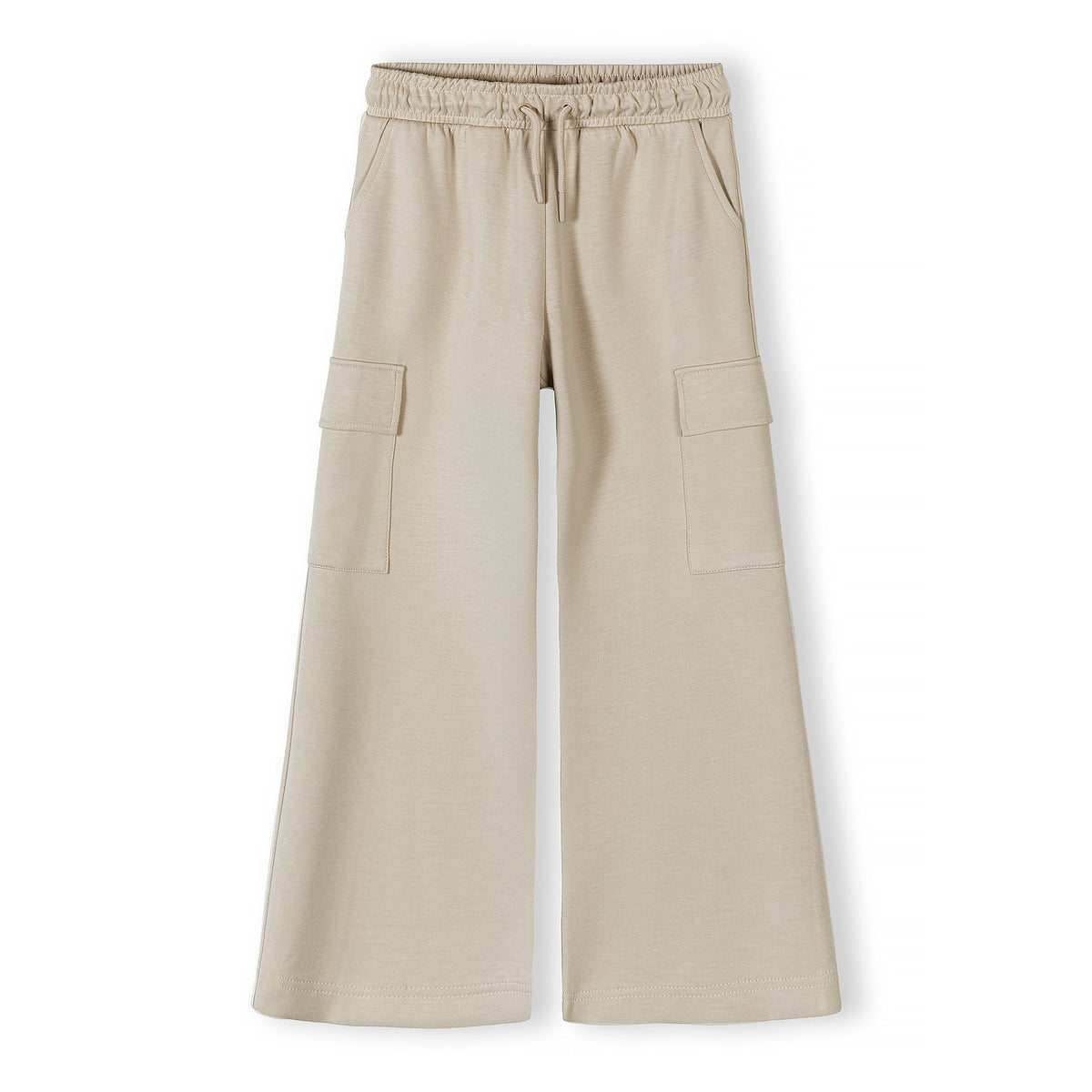 Women's wide-leg cargo trousers in beige — complete product view for square Shop card