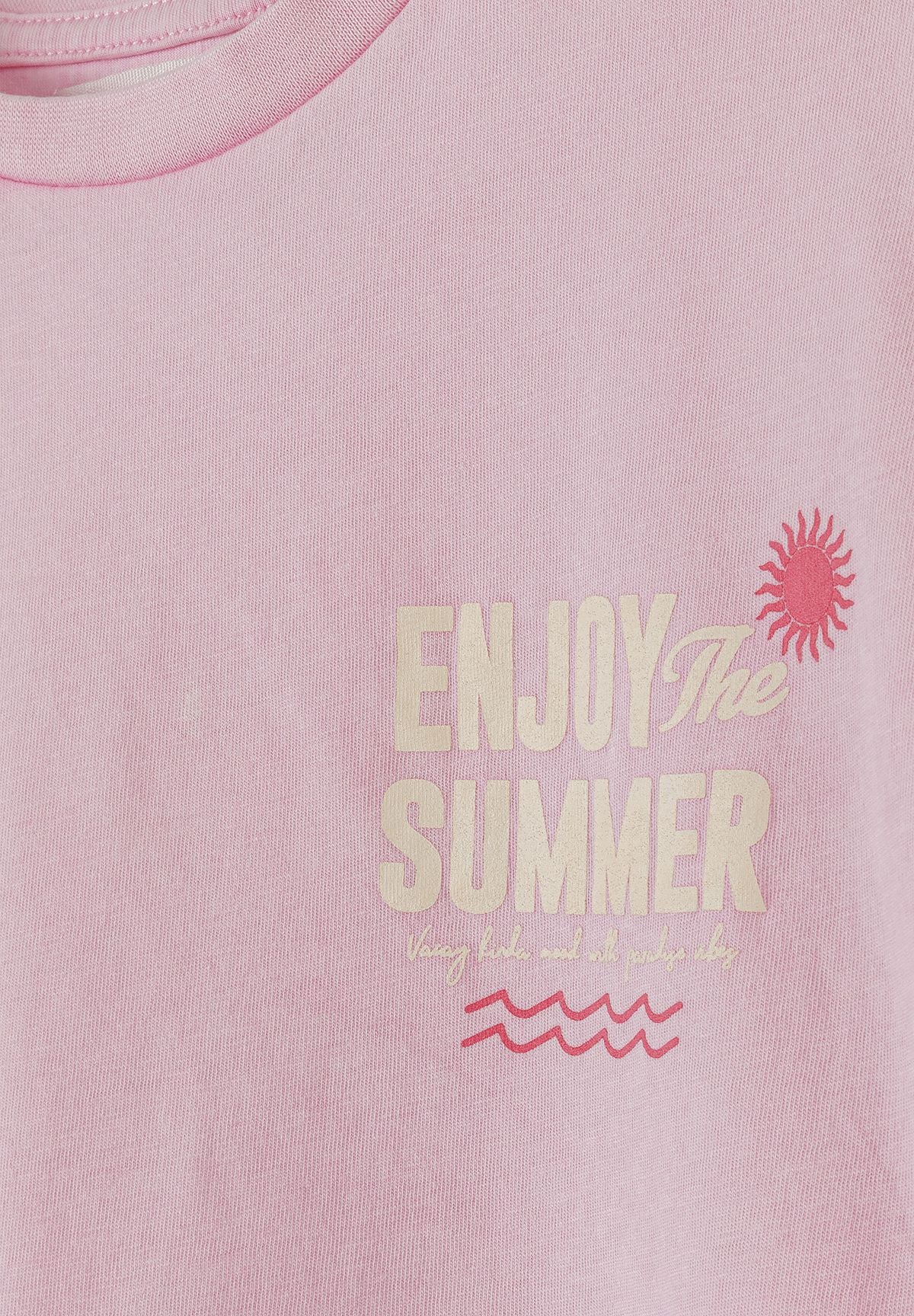 T-Shirt & Cycling Shorts 2-Pack, Summer Slogan Print - 8