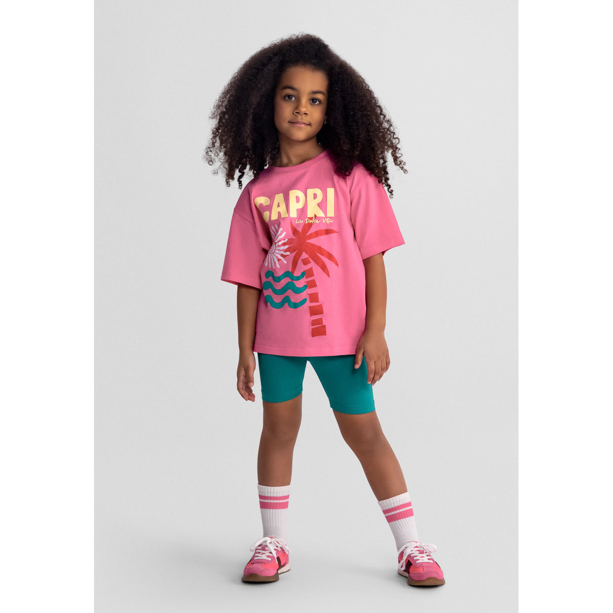 Girls' t-shirt and shorts sets 2-pack in mixed colours — complete product view for square Shop card