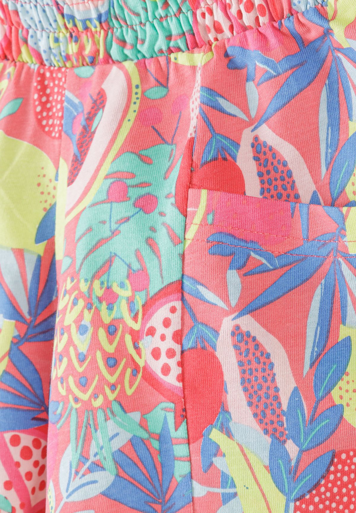 Jersey Shorts 3-Pack Tropical Print Side Pockets - 7