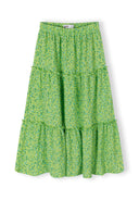 Girls maxi floral print skirt blue elasticated waist 3-15 years