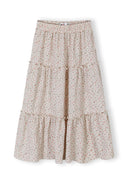 Girls floral cream maxi skirt elastic waistband 3-15 years