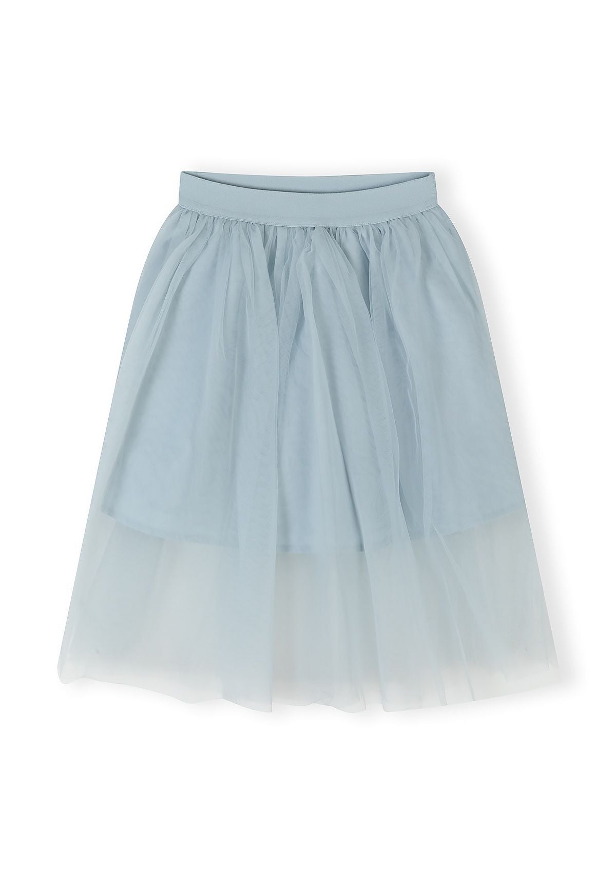 Pleated Tulle Maxi Skirt, Grey - 2