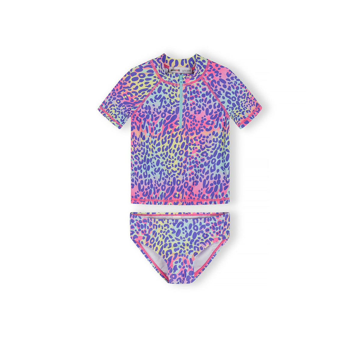 Girls' rash vest and bikini bottoms set in multicolour — complete product view for square Shop card
