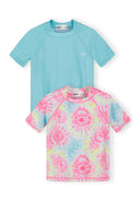 Girls rash top quick dry multicolour blue 3-14 years