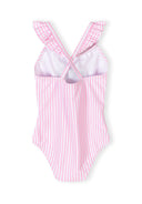 Girls pink striped cherry print swimsuit 3 months to 7 years