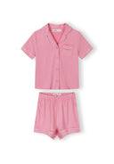 Mädchen Kurzarm-Pyjama-Set creme rosa 3-15 Jahre