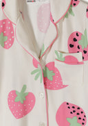 Mädchen Kurzarm-Pyjama-Set creme rosa 3-15 Jahre