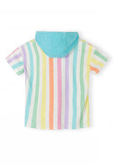 Mädchen Kapuzen-Badetuch mit Regenbogenstreifen 3 bis 12 Jahre