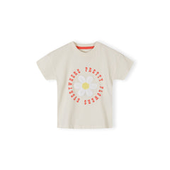 Girls' applique t-shirt in cream