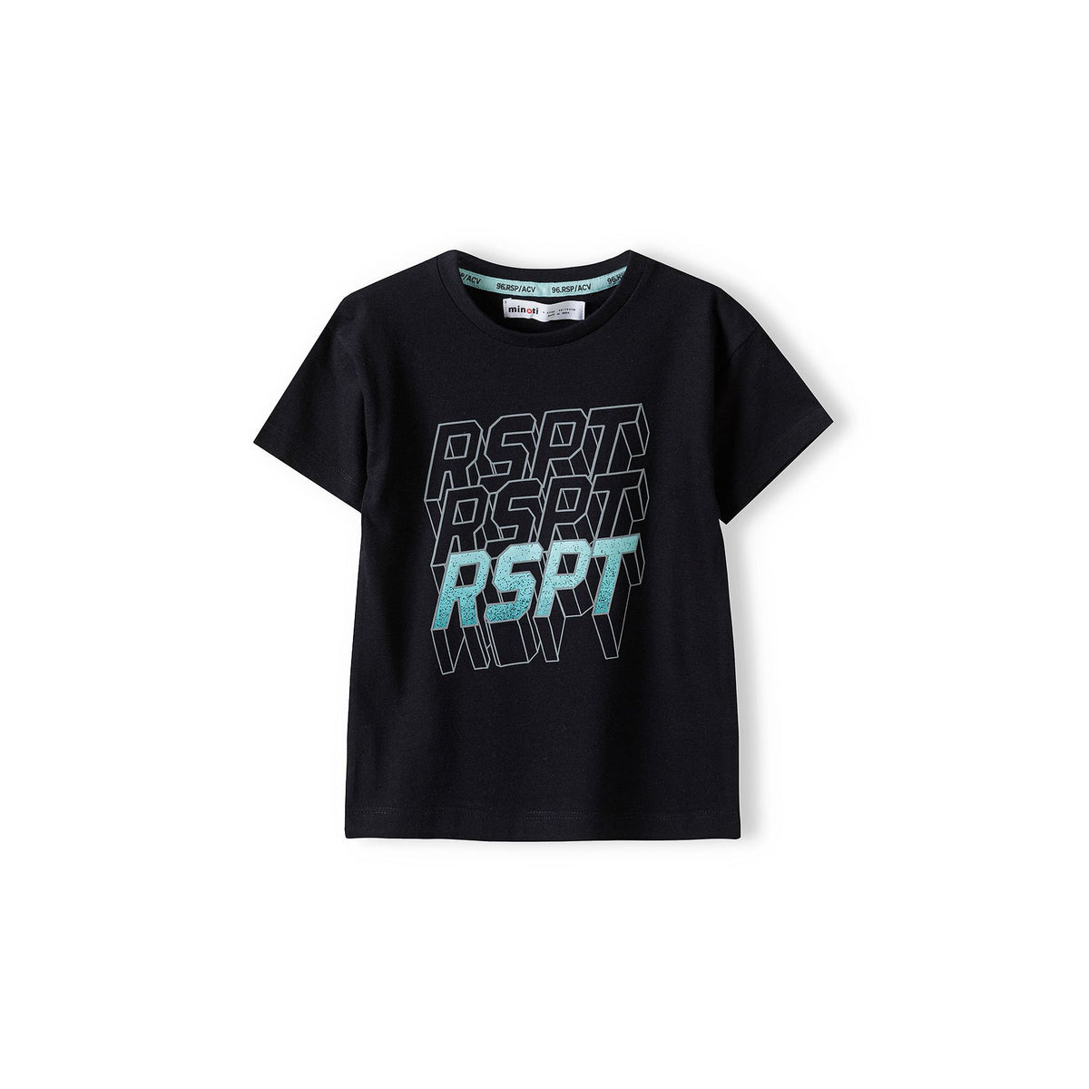 Boys' graphic t-shirt in black — complete product view for square Shop card