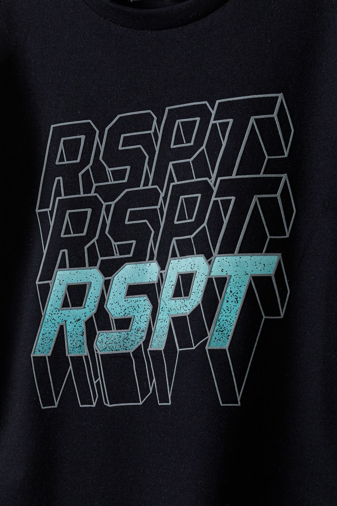 Graphic T-Shirt, RSPT Print, Black - 3