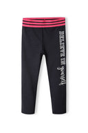 Legginsy sportowe z kontrastową talią