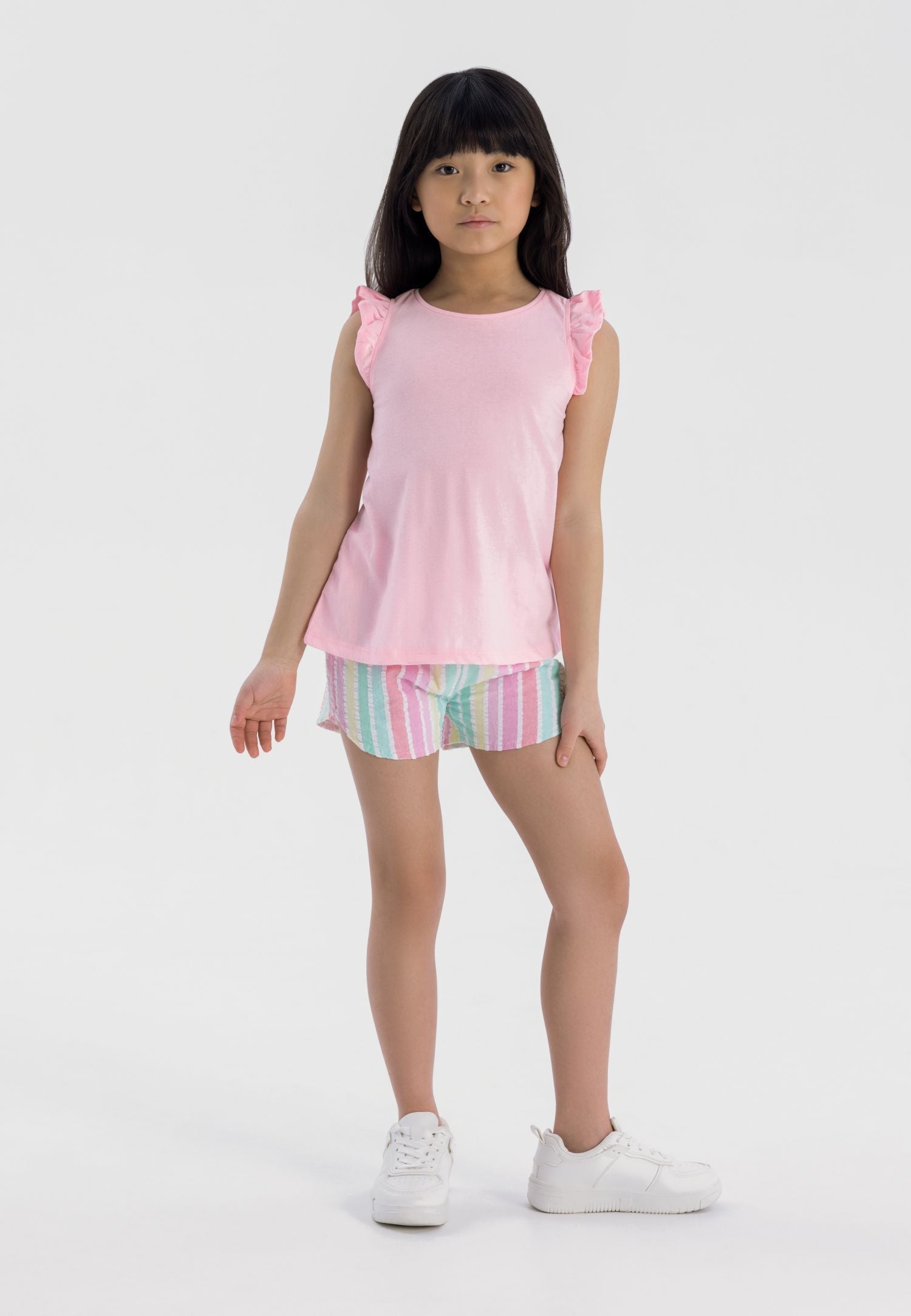 Striped Shorts, Pastel Rainbow, Bow Tie - 1