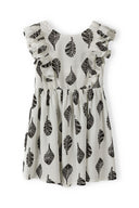 Sukienka letnia w czarne liście