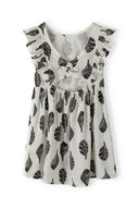 Sukienka letnia w czarne liście