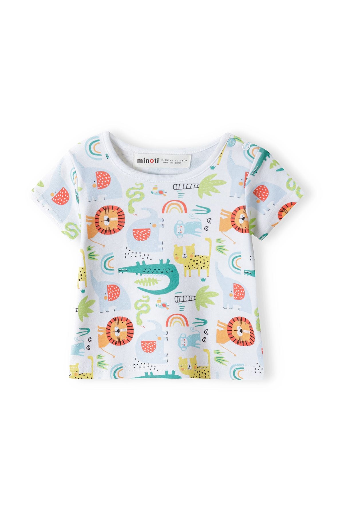 T-Shirts 2-Pack, Animal Print, White - 2