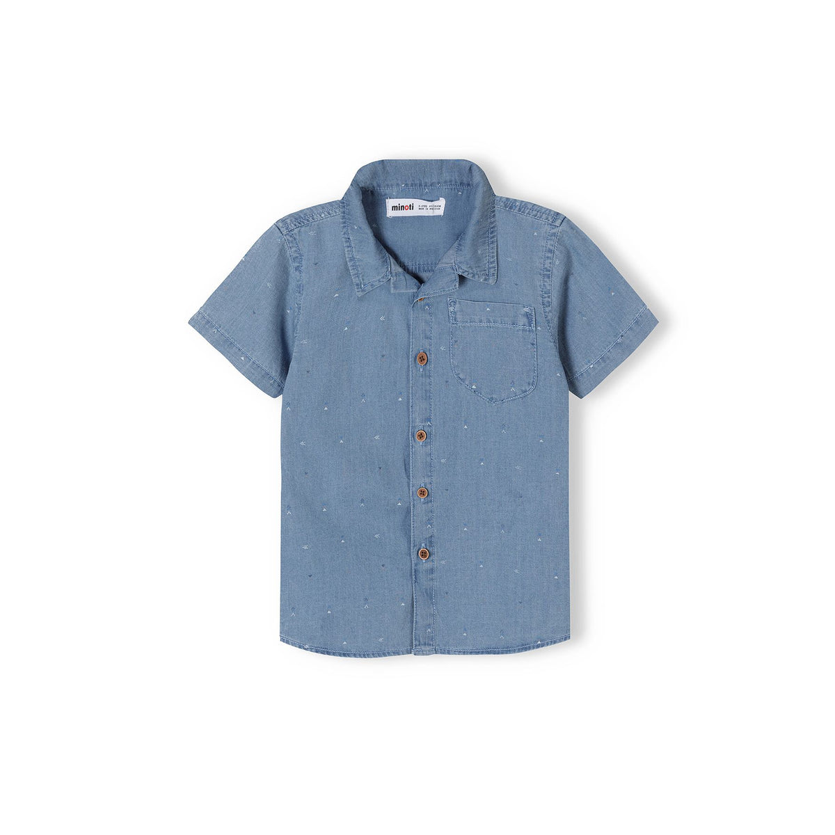 Boys' shirt in blue — complete product view for square Shop card