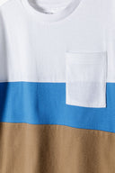 T-shirt w szerokie pasy z krótkim rękawem