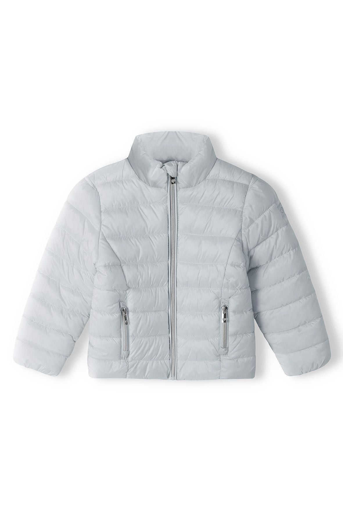 Quilted Puffer Jacket, Silver, Lightweight - 2