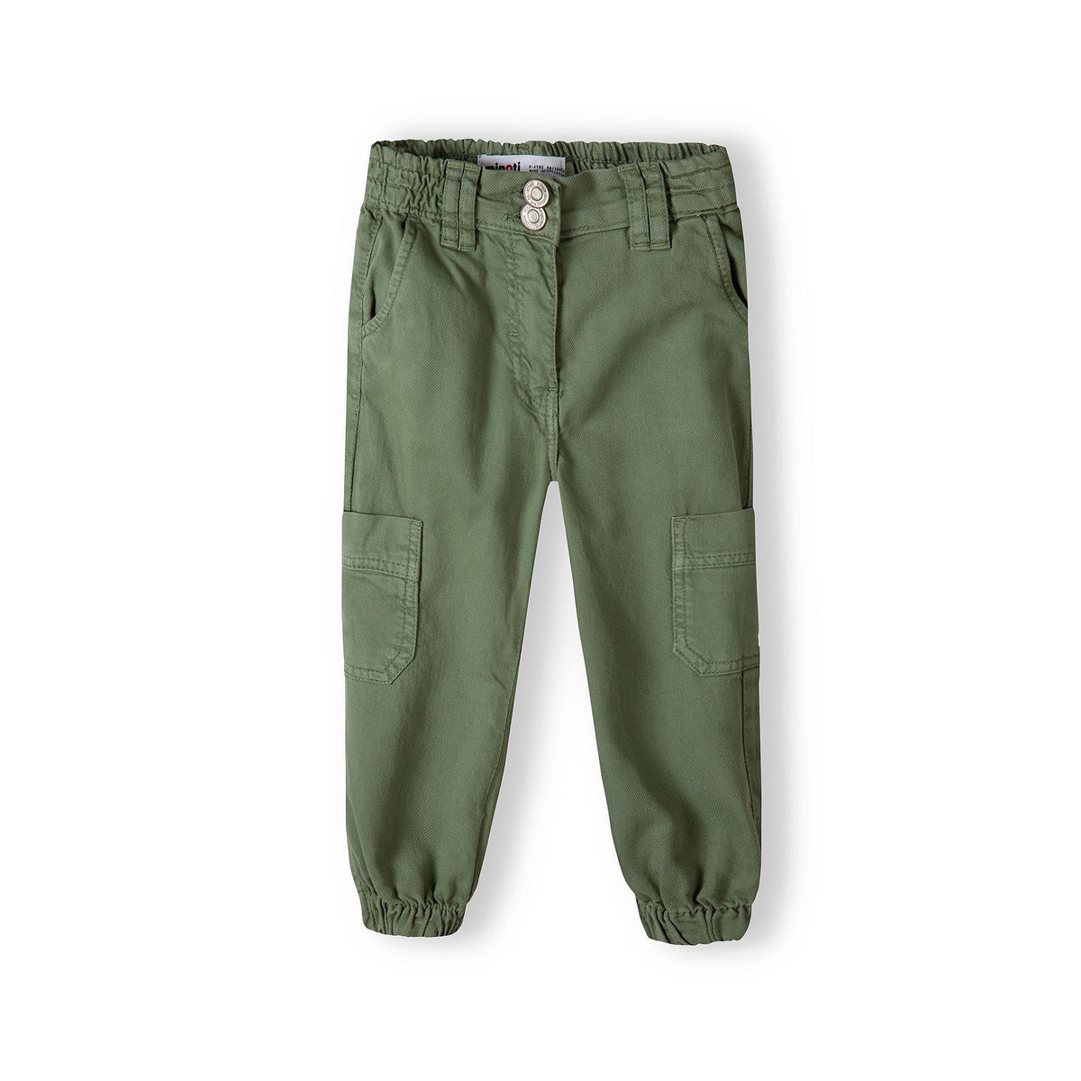 Girls' cargo trousers in khaki green — complete product view for square Shop card