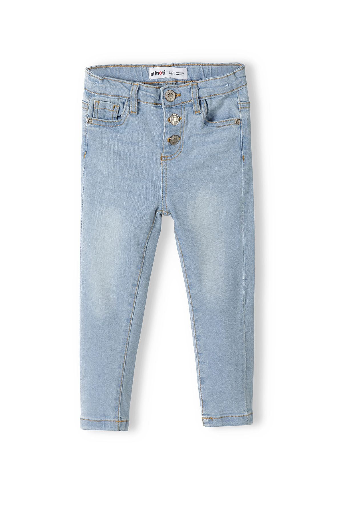 Skinny Jeans, Light Blue, Button Fly - 1