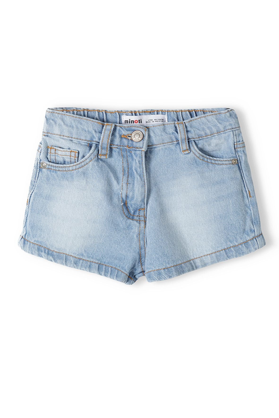 Denim Shorts Light Blue Rolled Hem - 1
