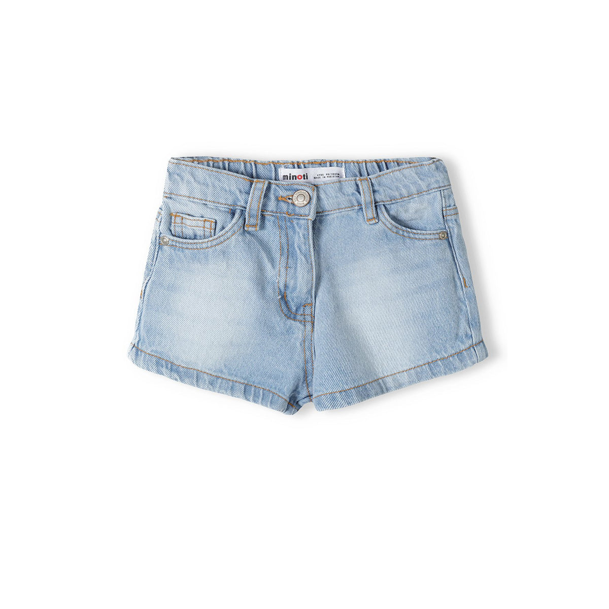 Girls' denim shorts in light blue — complete product view for square Shop card