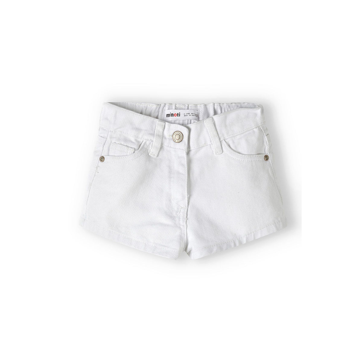Girls' denim shorts in white — complete product view for square Shop card