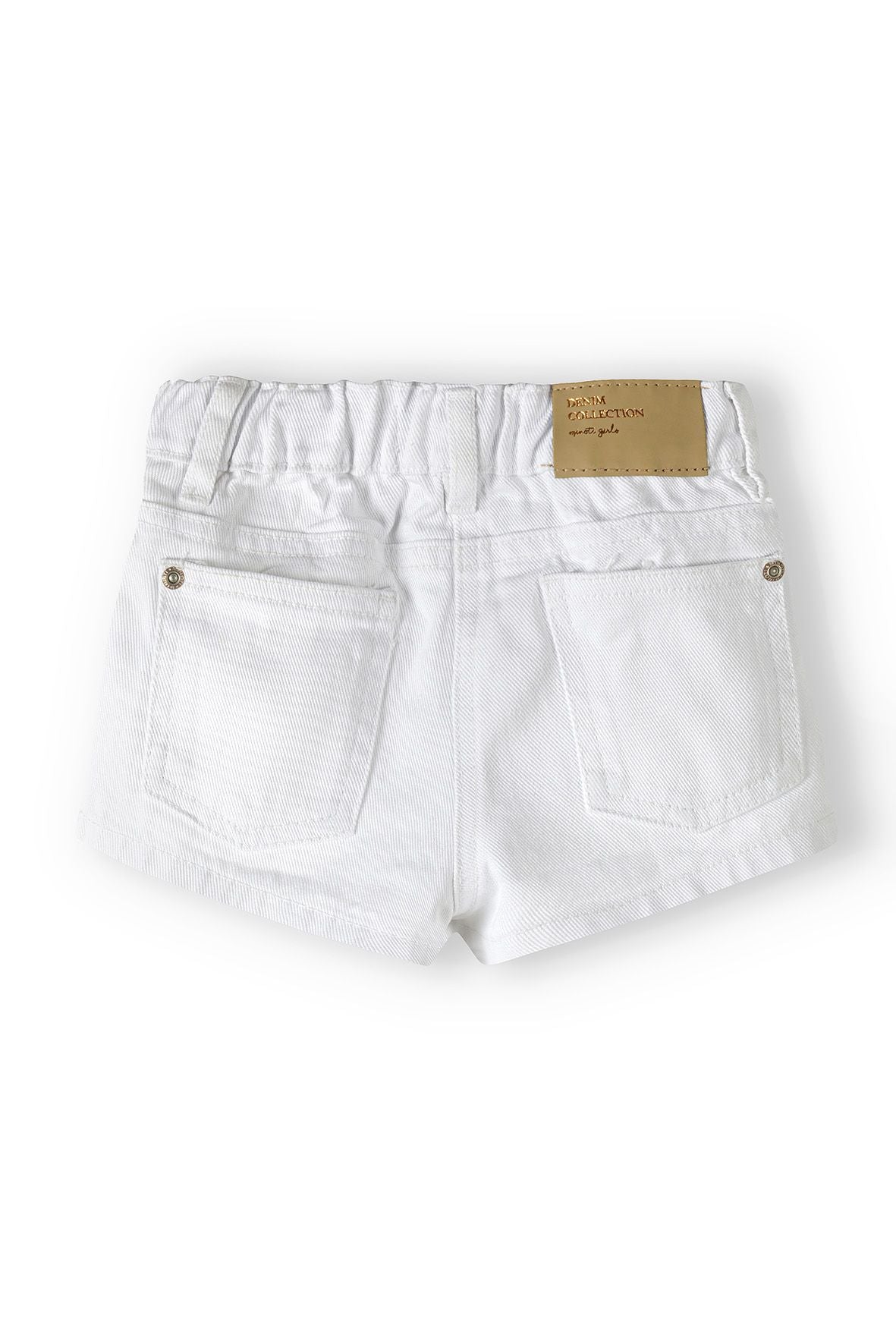 Denim Shorts White, Classic Five-Pocket - 2
